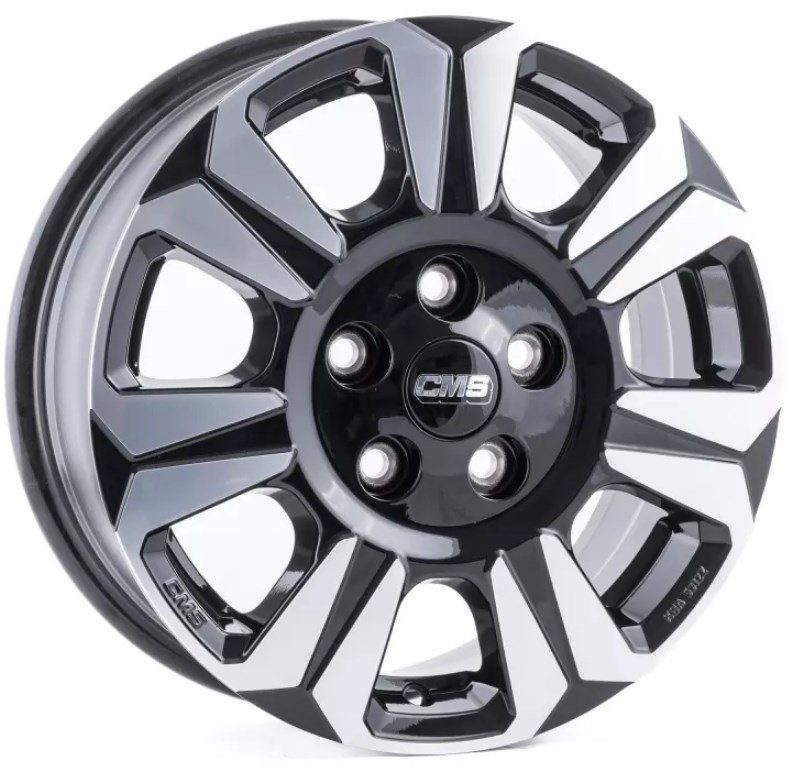 CMS WHEELS C31 HEAVY DUTY ZWART GEPOLIJST 4250314132508